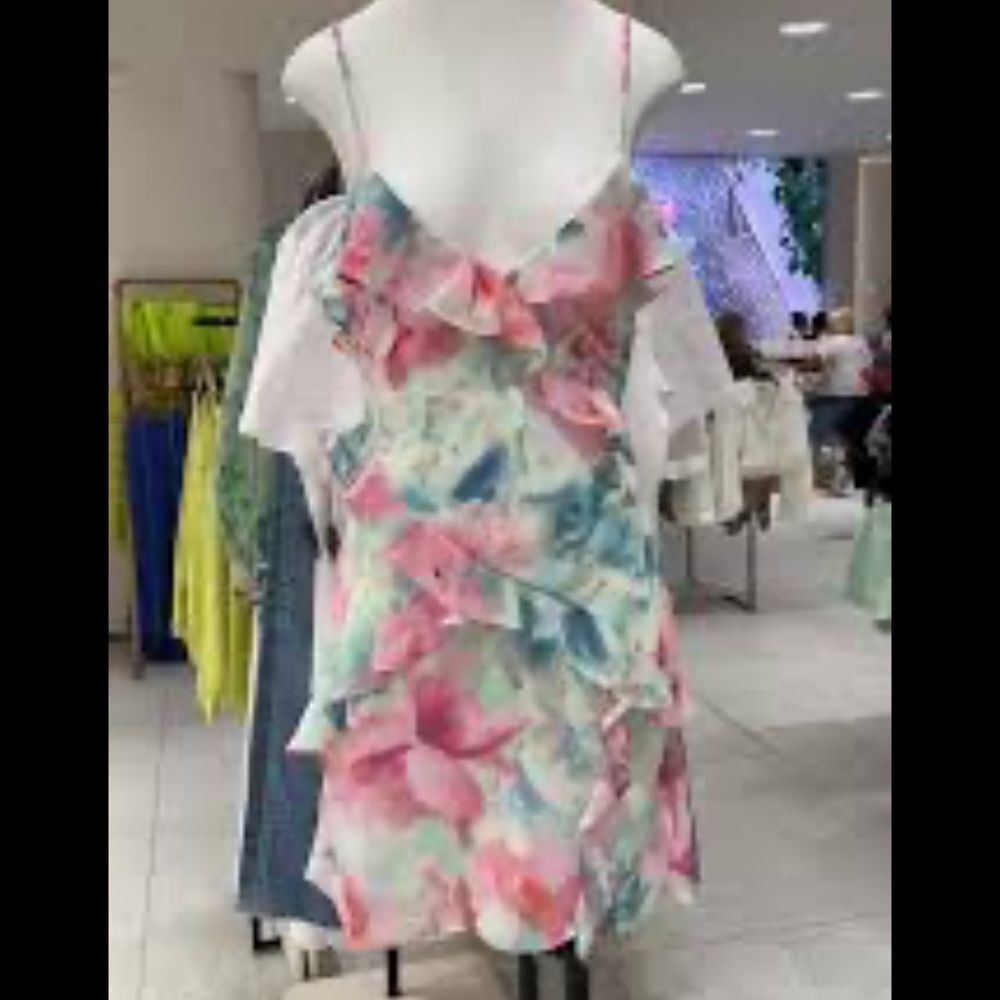 ZARA Ruffled Mini Dress Medium NWT IN PACKAGE - Picture 3 of 8